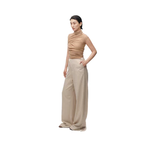 làminapparel - DRAPED SEE-THRU KNIT TOP