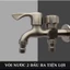 VÒI NƯỚC INOX 304 CHIA 2 ĐẦU CAO CẤP - Van nước 1 vào 2 ra, khóa độc lập, lắp đặt nhanh