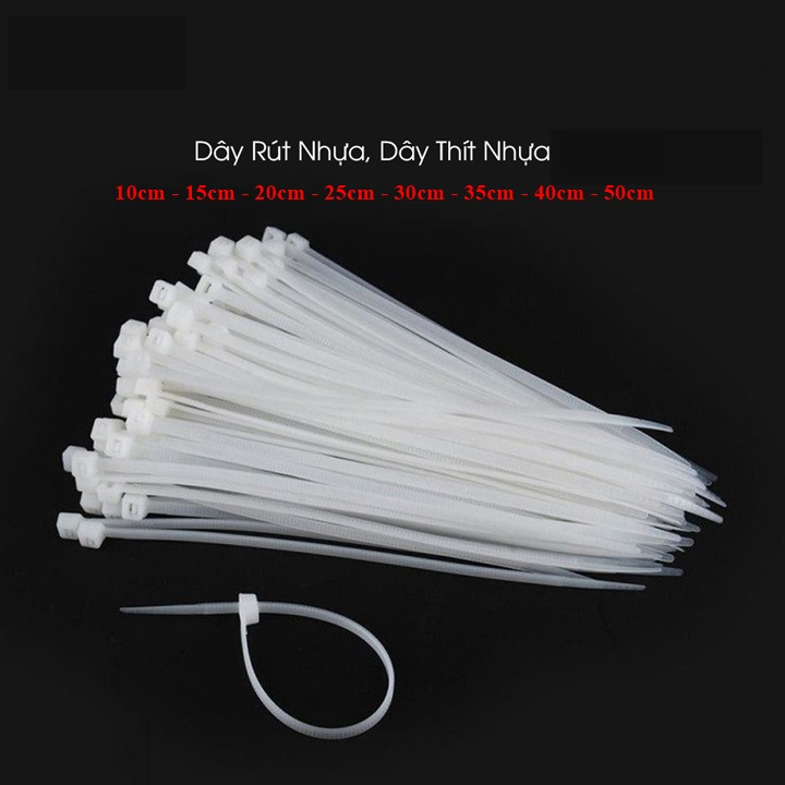 Dây Rút Nhựa PA Nylon 10cm–15cm–20cm–25cm–30cm (60–80 Sợi/Bịch) – Dây ...