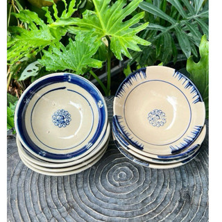 Tô Gốm Xưa Phết Xanh/Chỉ Xanh Nam Bộ Size 14cm - Đựng Bún Chả - Làm Tô Cơm - Chè - Gốm Lái Thiêu Xưa Cho Người Hoài Niệm