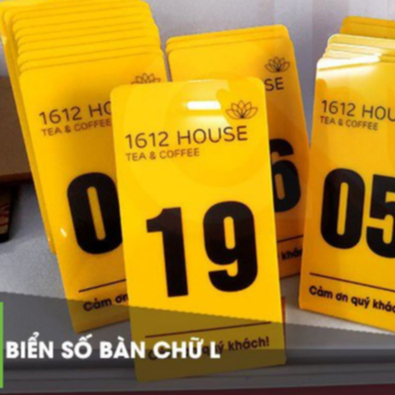 Combo 10 số để bàn mica quán cà phê, trà sữa IN UV