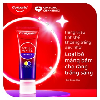 Bộ 4 Kem Đánh Răng Colgate trắng răng Optic White Purple 100g công nghệ sắc tím, trung hòa ố vàng tức thì