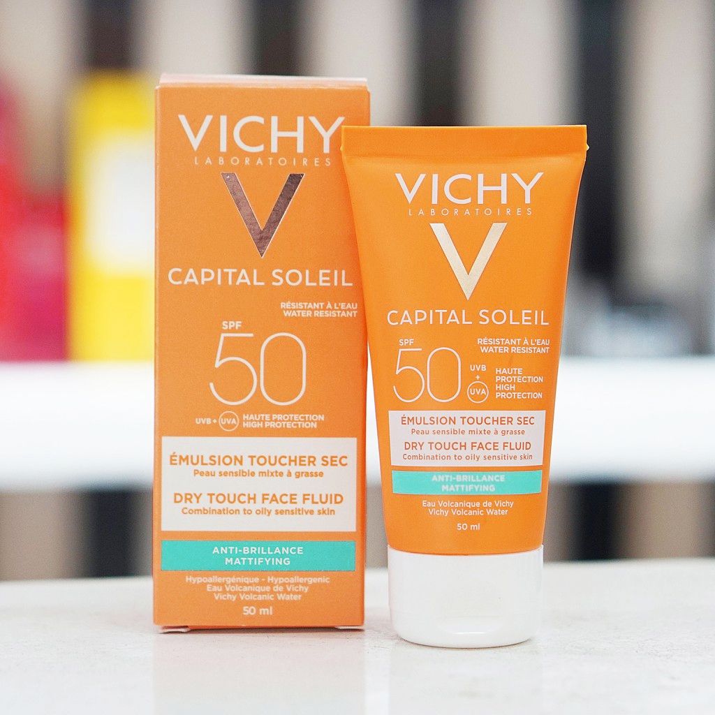 Kem Chống Nắng Vichy Capital Soleil SPF50+ Dry Touch Dành cho da dầu 50ML