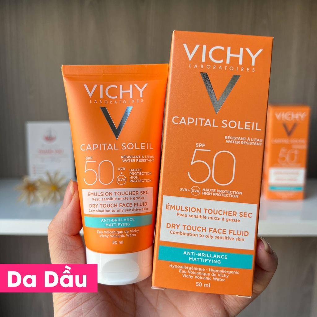 Kem Chống Nắng Vichy Capital Soleil SPF50+ Dry Touch Dành cho da dầu 50ML