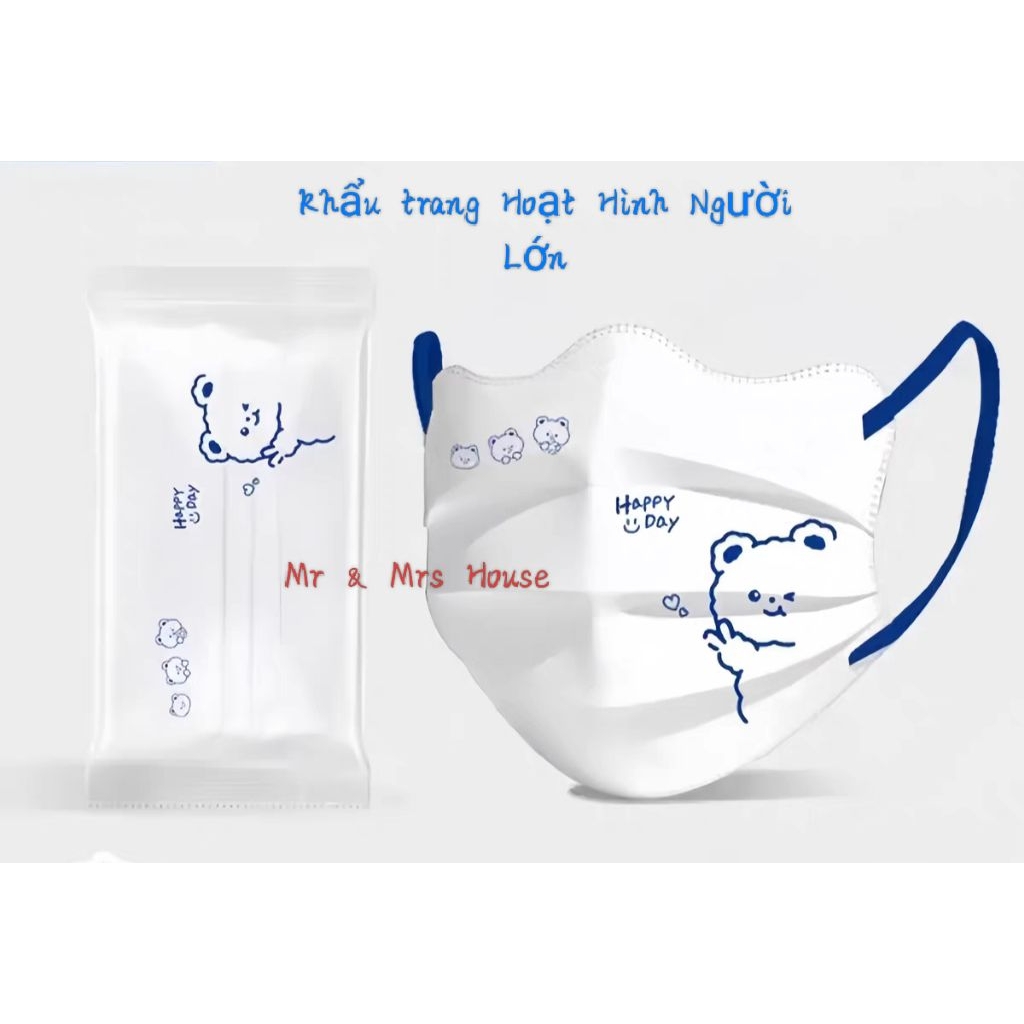 ( Set 5/10/50) Khẩu Trang V Hoạt Hình Người Lớn