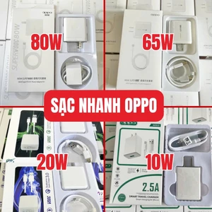 Bộ Sạc Nhanh Vooc Oppo Đầy Đủ Các Loại 10W | 20W | 67W | 80W Cổng Sạc TypeC / Micro Tốt BH 6 Tháng