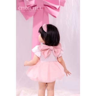 Suit Váy Hồng Bồng Bềnh Công Chúa ChoiChuu Cho Bé Gái Tặng Kèm Nơ Cổ, Bờm Bé Mặc Sinh Nhật, Thôi Nôi
