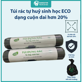Cuộn túi đựng rác tự hủy sinh học Eco tiện dụng tiết kiệm nhiều size dùng hàng ngày