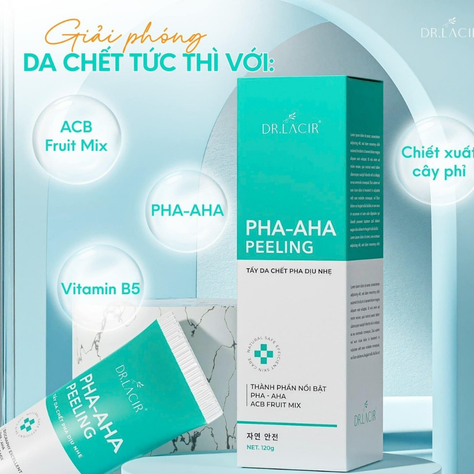 Tẩy Da Chết Dịu Nhẹ PHA-AHA Peeling DR.LACIR - Dịu Nhẹ, Làm Mịn, Dưỡng Ẩm (120g)