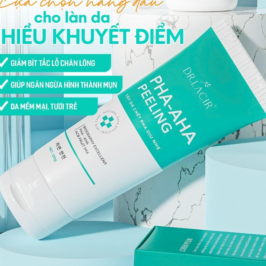 Tẩy Da Chết Dịu Nhẹ PHA-AHA Peeling DR.LACIR - Dịu Nhẹ, Làm Mịn, Dưỡng Ẩm (120g)