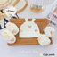Combo 2 Set Mũ Bao Tay Chân Sơ Sinh Dây Rút Chống Tuột Petit Vải Cotton Lạnh Co Giãn, , Họa Tiết Dễ Thương Cho Bé IQ KAO