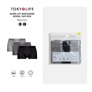 COMBO 3 Quần lót nam TOKYOLIFE Boxer Modal cạp dán êm ái co giãn thấm hút tốt 40001683
