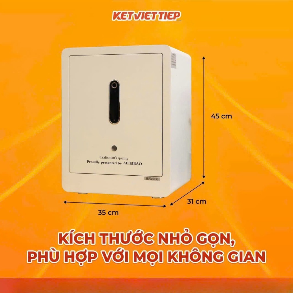 Két sắt thông minh Aifeibao KTM86 kiểu dáng sang trọng tính năng hiện đại kết nối Smartphone thông minh