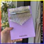 Đàn kalimba 17 phím màu đen hình chữ nhật gỗ nguyên khối khắc chữ kalimba AURORA, đồ chơi âm nhạc cho bé chơi