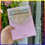 Đàn kalimba 17 phím màu đen hình chữ nhật gỗ nguyên khối khắc chữ kalimba AURORA, đồ chơi âm nhạc cho bé chơi