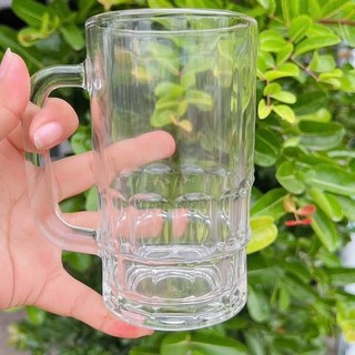 (Cam Kết Đổi Trả Khi Bể Vỡ) Bộ Cốc bia thủy tinh có quai 370 ML hàng dầy chính hãng