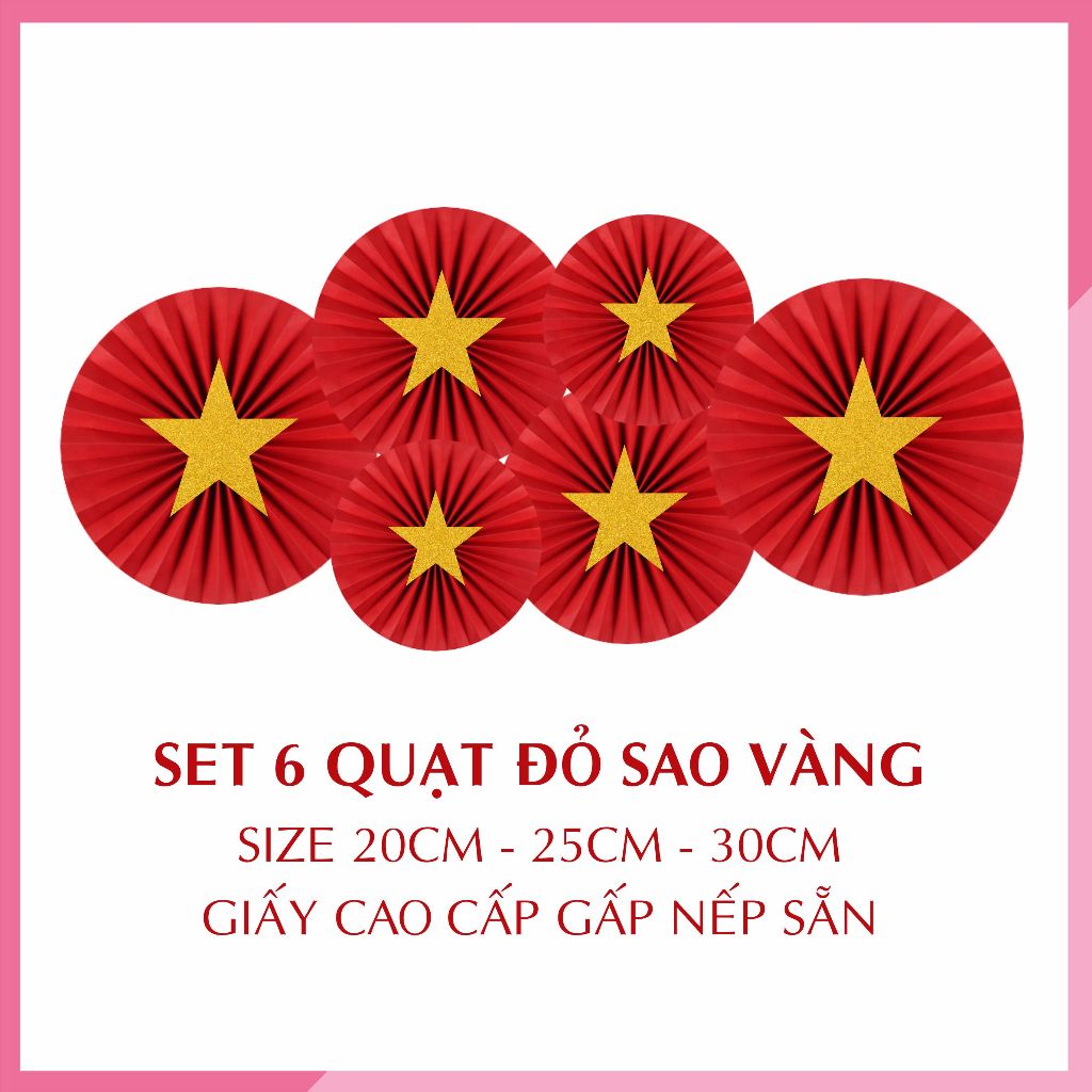 Phụ kiện trang trí ngày Giải phóng miền Nam 30/4 và Quốc Khánh Việt Nam 2/9 - Kem Shop K118