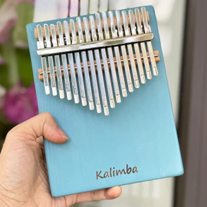 Đàn kalimba 17 phím màu đen hình chữ nhật gỗ nguyên khối khắc chữ kalimba AURORA, đồ chơi âm nhạc cho bé chơi