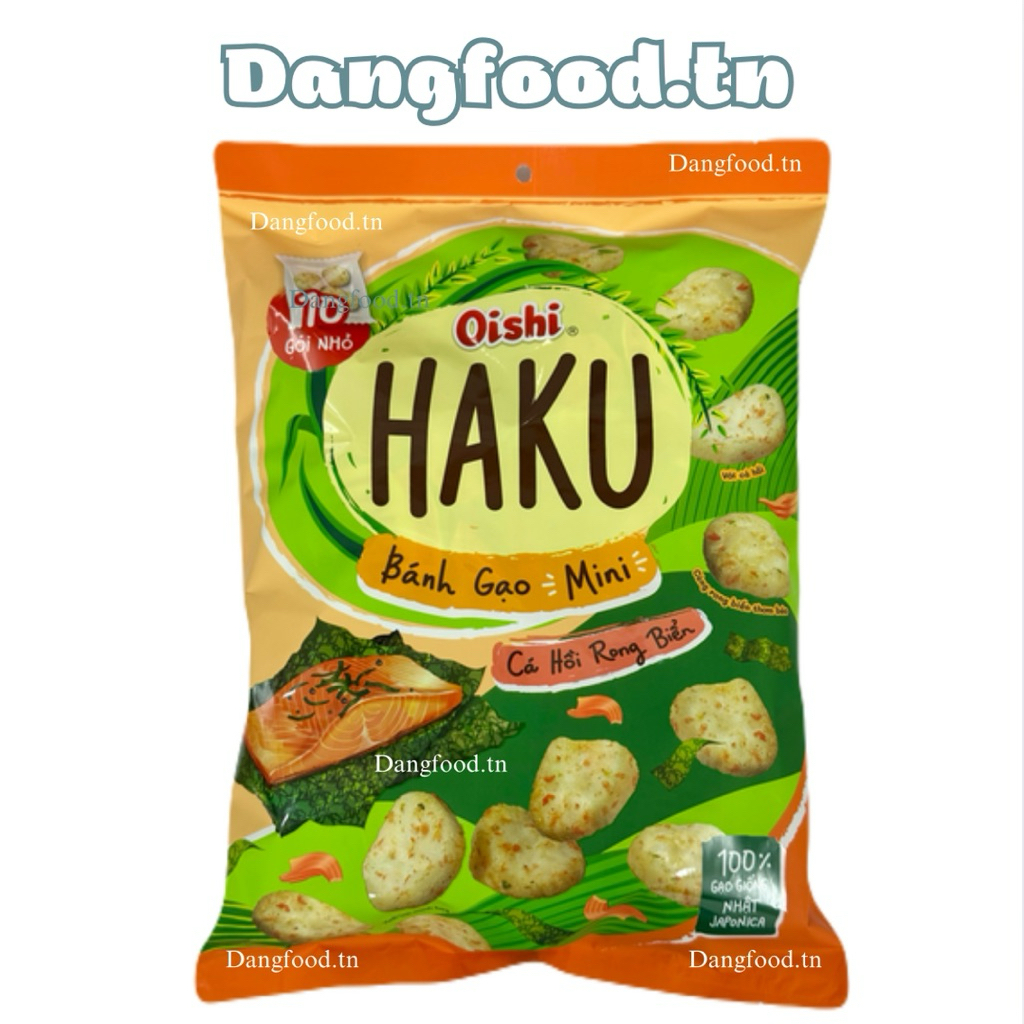 Bánh Gạo Mini Haku Vị Cá Hồi Rong Biển Oishi 150gr - 100% Gạo Nhật JAPONICA 🔥