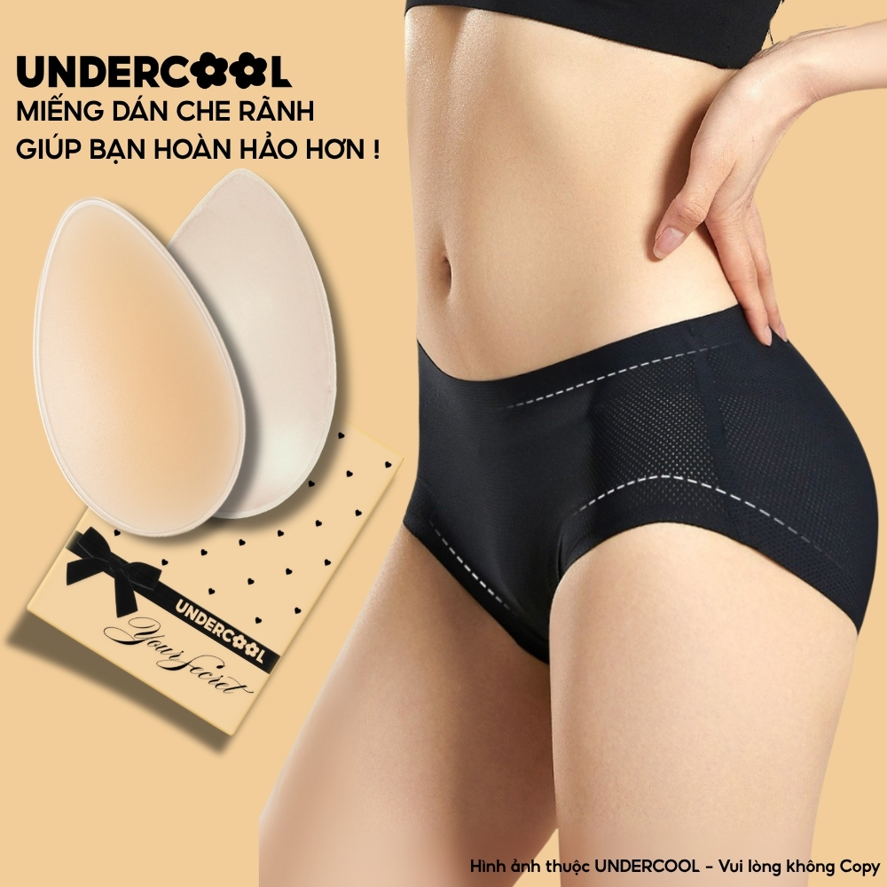 Đệm Silicone Vùng Bikini Che Rãnh Vùng Kín UNDERCOOL  Siêu Mỏng Chống Lộ Sử Dụng Được Nhiều Lần Cao Cấp MD01