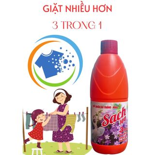 Tẩy sạch quần áo màu và đồ trắng với hương nắng mai 500ml 1L
