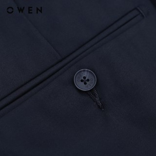 Owen - Quần tây navy R Regular Fit QR242843R màu Xanh tím than chất liệu Nano