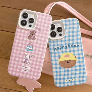 Ốp Lưng iPhone TPU Hoạ Tiết Da Mềm Happy Bear Chống Sốc, Chống Bẩn Cao Cấp - iP X/XS/11/12/13/14/15/16/17/Plus/Pro/Max