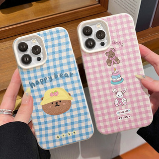 Ốp Lưng iPhone TPU Hoạ Tiết Da Mềm Happy Bear Chống Sốc, Chống Bẩn Cao Cấp - iP X/XS/11/12/13/14/15/16/17/Plus/Pro/Max