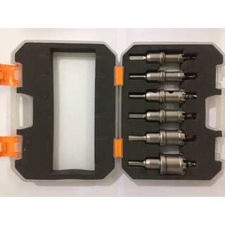 Bộ 6 mũi khoét sắt, Inox Kapusi bao gồm 16 -18 - 20 - 22 - 25 - 30  K-3692