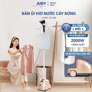 Bàn là hơi nước đứng CHIGO ZG-688, Bàn ủi hơi nước CÔNG SUẤT LỚN 1800W, dung tích 1.6L công nghệ xóa nhăn nhanh chóng