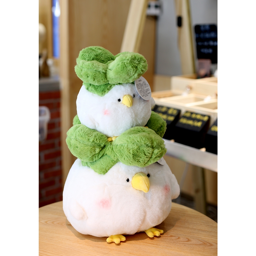 Gấu bông gà củ cải vô tri dễ thương, Thú nhồi bông con gà cosplay bắp cải làm quà tặng đáng yêu cho bé
