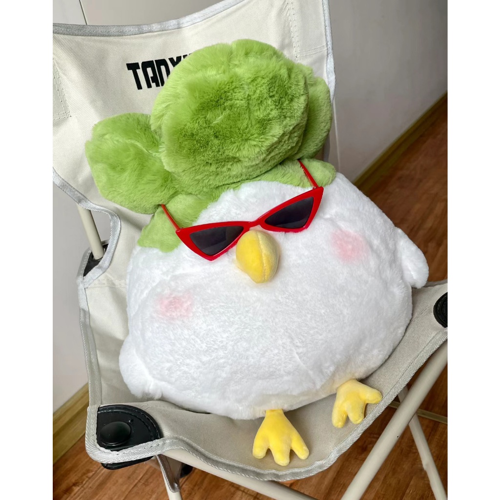 Gấu bông gà củ cải vô tri dễ thương, Thú nhồi bông con gà cosplay bắp cải làm quà tặng đáng yêu cho bé