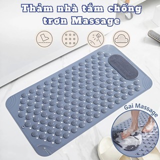 THẢM NHÀ TẮM CHỐNG TRƯỢT MASSAGE CHÀ CHÂN SILICONE | HÚT CHÂN KHÔNG, THOÁT NƯỚC NHANH, CHỐNG TRƠN