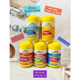 Kẹo gum bổ sung vitamin Gummies Nature's Way cho bé từ 2 tuổi 60 Viên bổ sung Vitamin C,D, Kẽm, Rau củ, Hỗ trợ ăn ngon,.