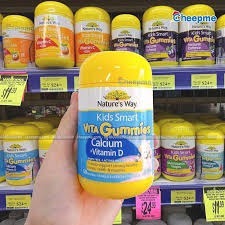Kẹo gum bổ sung vitamin Gummies Nature's Way cho bé từ 2 tuổi 60 Viên bổ sung Vitamin C,D, Kẽm, Rau củ, Hỗ trợ ăn ngon,.