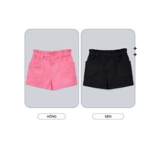 Quần short bé gái 2-9 tuổi túi hôp YODY vải kaki cottonn mềm mại thoáng mát GKCS25S025