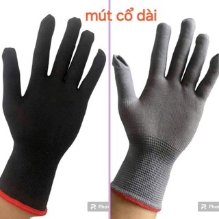 Bịch 12 đôi găng tay phủ PU 388 màu đen, găng tay 388 , gang sịn