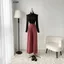Set bộ áo sơ mi lụa phối quần culottes ống rộng cạp cao A2489