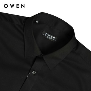 Owen - Áo sơ mi dài tay đen R Regular Fit AR240304DT màu Đen chất liệu Nano