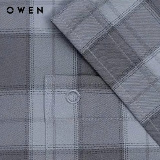 Owen - Áo sơ mi ngắn tay Regular Fit AR250116NT màu Xám đậm chất liệu Nano