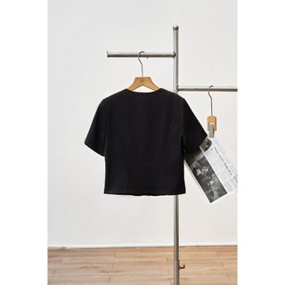 Áo Kiểu Nữ Croptop Cổ Tròn Tay Ngắn O65D25Q008