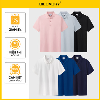 [T7_MUA 1 TẶNG 1] Áo Polo Nam BILUXURY 9APCB542 Chất Sợi DTY Co Giãn Mềm Mại Chống Xù Chống Tia Cực Tím