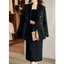 Set bộ cati đầm 2 dây mix áo khoác vest 2 màu xanh - đen A2188