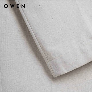 Owen - Quần tây Relax Fit QE252411 màu Be chất liệu Linentex