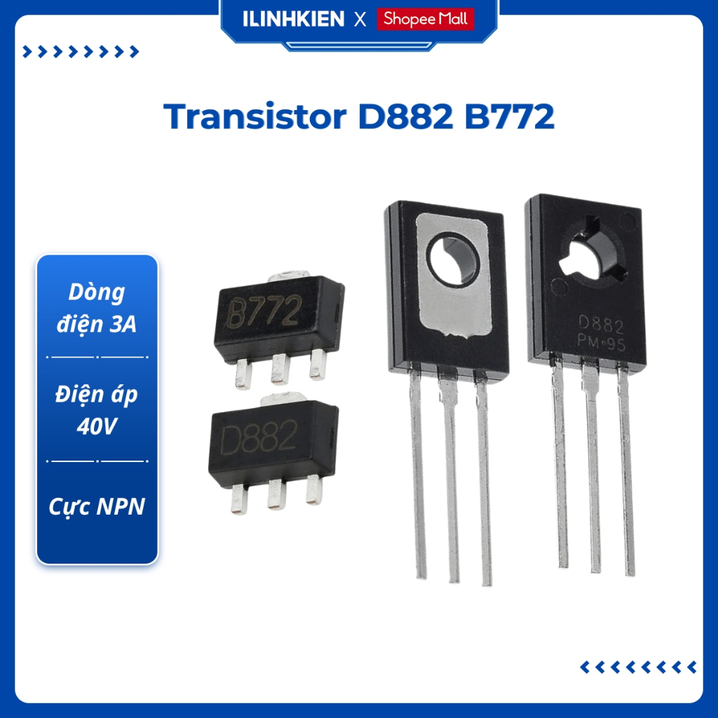 Transistor D882 2SD882 40V 3A TO-126 chất lượng cao ilinhkien.