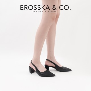 Giày cao gót Erosska thời trang mũi nhọn phối dây hở gót cao 5cm ver 2 - EH015