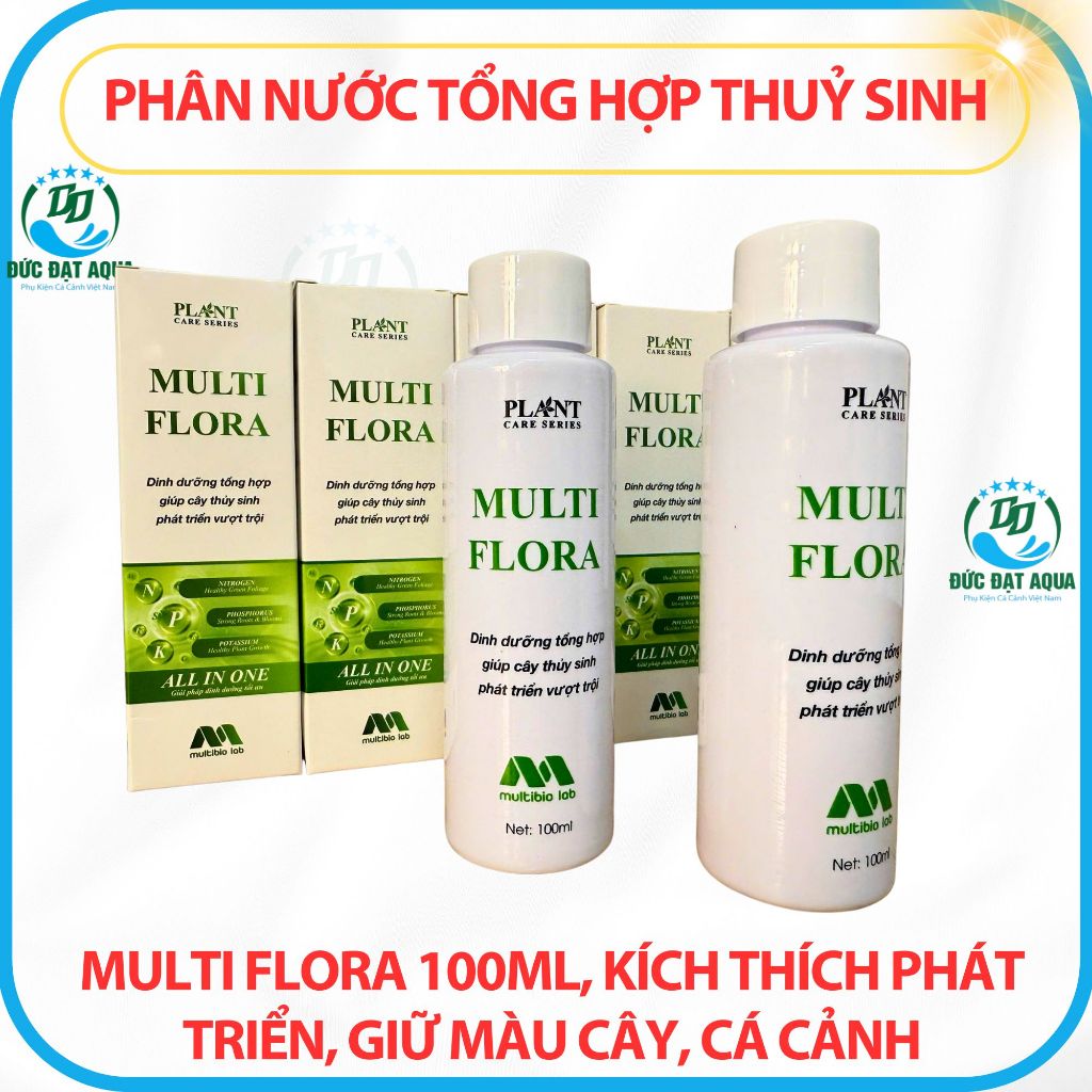 Phân nước tổng hợp thuỷ sinh Multi Flora 100ml, kích thích phát triển,giữ màu cây, cá cảnh thủy sinh 5