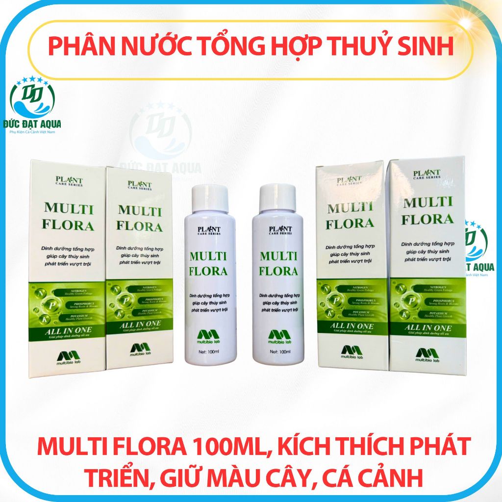Phân nước tổng hợp thuỷ sinh Multi Flora 100ml, kích thích phát triển,giữ màu cây, cá cảnh thủy sinh 8