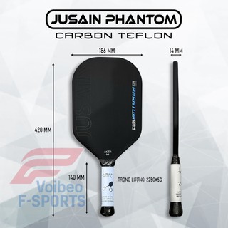 [Hàng Cao Cấp] Vợt Pickleball Jusain Tera, Phantom Gen 4 BV81– Carbon Nhám Ép Nóng, Kiểm Soát Tốt, Trợ lực cao
