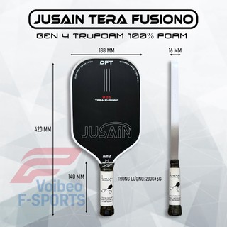 [Hàng Cao Cấp] Vợt Pickleball Jusain Tera, Phantom Gen 4 BV81– Carbon Nhám Ép Nóng, Kiểm Soát Tốt, Trợ lực cao